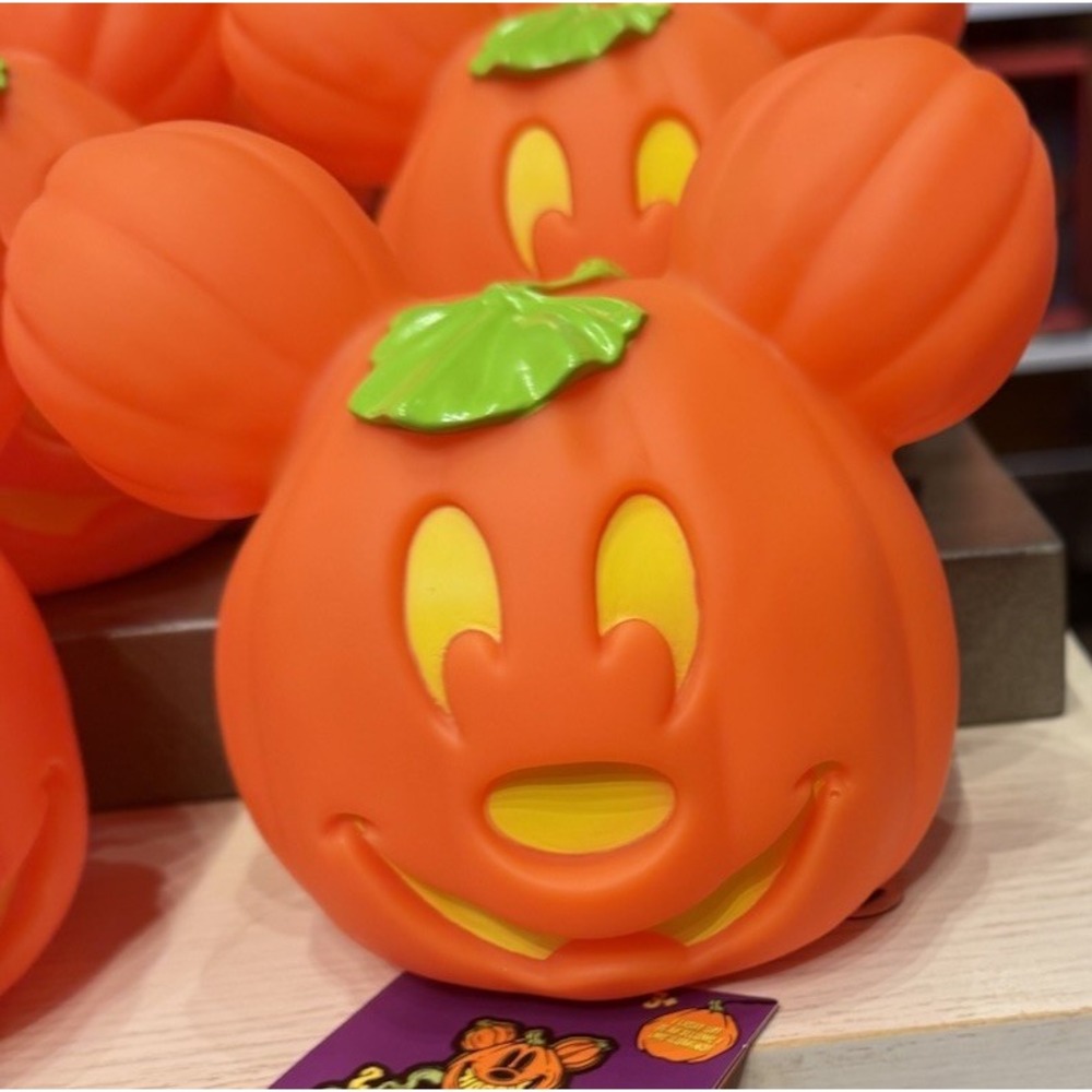 2025 Disney Parks Mini Light‎ Up Pumpkin Mickey Mouse Jack-O-Lantern NEW
